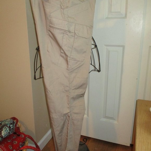 Mens Large Khaki Cargo Work Pants - Picture 4 of 9